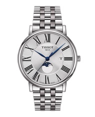 Tissot Carson Premium Gent Moonphase ทิสโซต์ คาร์สัน พรีเมี่ยม เจนท์ มูนเฟส T1224231103300 สีเงิน นาฬิกาผู้ชาย
