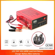 Universal Vehical Car Motorcycle 12V/24V 10A 140W Lead Acid Battery Charger Battery Moto batteries