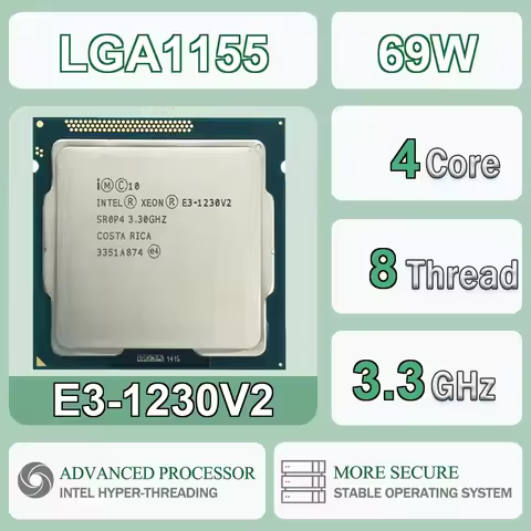 Intel Xeon E3-1230V2 Quad-Core 3.3 GHz 8M 69W E3 1230 V2 Computer CPU Processor Server E3 1230V2 Pac