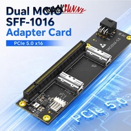 BLACKFUNNY PCI- Express PCIe 5.0 x16 to Dual MCIO SFF-1016 Adapter Card I4Y9