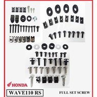 HONDA WAVE110 FULL BODY SCREW SET 0 RS WAVE 110-RS WAVE 110RS COVERSET SCREW COVER SET HANDLE FULL S