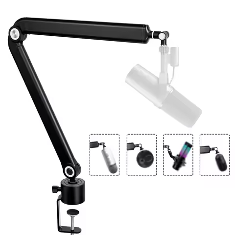 Heavy Suspension Boom Microphone Stand for SM7B K688 K658 AM8 Condenser Microphone Recording Studio 