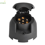 YANGGUA Trailer Plug Connector, Signal Display 12V 7 Pin Round Socket, Electrical Connector Waterpro