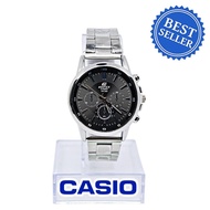 Casio Edifice 3 Chronograph Black Dial Watch for Men(Silver)