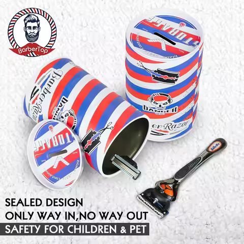 Blade Dispenser Box Razor Blade Disposal Case Barber Shop Storage Bank Container Safe Guard Dropship