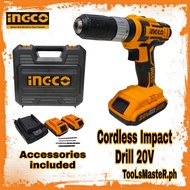 INGCO 20V Lithium-Ion Impact Drill / Cordless Hammer Drill (CIDLI200215)