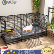 Salome Rabbit Cage Indoor Urine Spray Prevention Large Automatic Dung Cleaning Dutch Pig Special Nest Guinea Pig Pet Rabbit Cage House