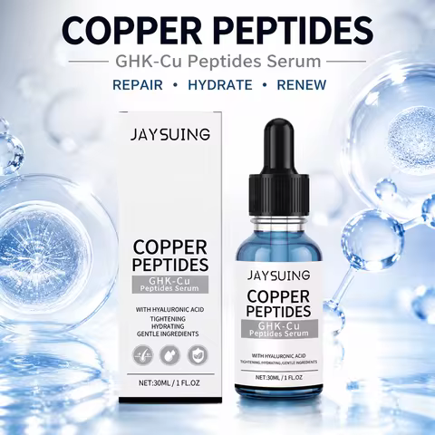 Ghk-Cu Copper Peptides for Facial Serum with Hyaluronic Acid Tightening Hydrating Gentle for All Ski