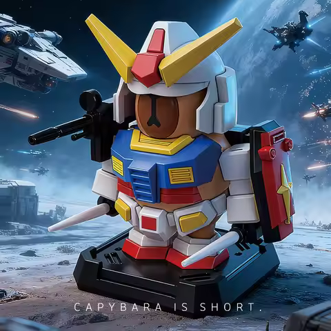 Rx-78-2 Capybara Assembly Model Toys Movable Joints Decorations for Dwarves Robot Mecha Kits Models 