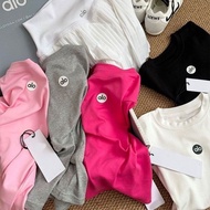 ALO'a basic short sleeved T-shirt for women, American retro loose and versatile, slimming top for wo