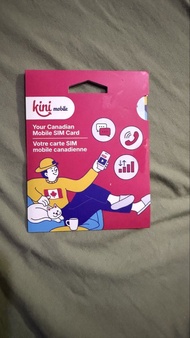 KINI MOBILE sim 卡 Canada 75gb 1 個月  原生加拿大5G網絡  75GB高速5G原生加拿大數據 附無限加拿大本地通話及SMS
