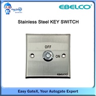 EBELCO KS-33SS EM Lock Stainless Steel Key Switch | Industrial Door Access Control | Waterproof IP65