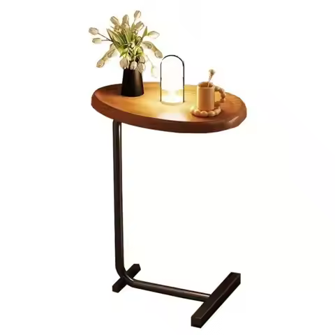Side Table, C Shaped End Table for Couch, Sofa and Bed, Large Desktop C Table for Living Room, Bedro