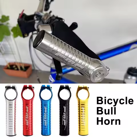 FMFXTR Bicycle Handle Bar Bull Horn Aluminum Alloy Bike Handlebar End MTB Bike Vice Handle Bar Auxil