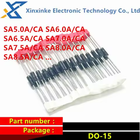 20PCS TVS Diode DO-15 Transient Tube SA5.0A SA6.0A SA12A SA26A SA7.0A SA7.5A SA9.1A SA22A SA24A SA18