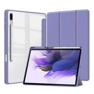 XPRO - Flip Clear Lite - Samsung Galaxy Tab S10 Ultra Case 皮革蓋面防撞透明座枱支架平板保護硬殼 FE S9+ S8 S7 LITE A9 A