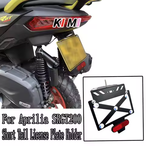 For Aprilia SR GT 125 SR GT 125 SR GT 200 Motorcycle Modification Short Rear License Plate Frame Rea