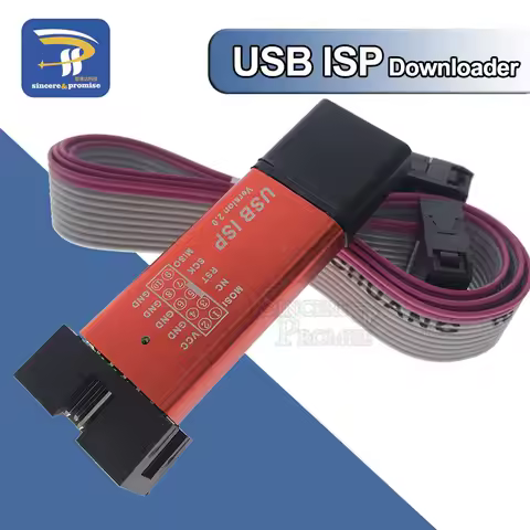 USBASP USBISP ISP Programmer Downloader for Arduino 51 ATMEL AVR Support 64 Bit Win7 & 32Bit Win98 W