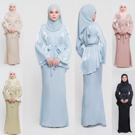 ✴DAMIA KURUNG Shantung Silk Baju Kurung Moden Muslimah plain Kebaya kedah fashion premium satin raya bridesmaid murah❥