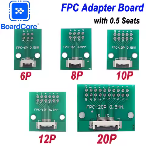 6P 8P 10P 12P 20P FPC FFC Adapter Board Soldered with 0.5 Seats 2.54mm Pitch 6Pin 8Pin 10Pin 12Pin 2