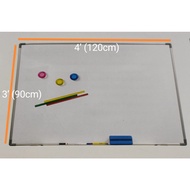 Magnetic Whiteboard (Single Sided) With Aluminium Frame - 3' x 4' (90cm x 120cm)