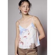 Love Bonito - Women's Tops - V-neck Camisole Top in Tossed Blooms - Peach