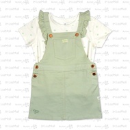 Moose Girl Sage Green Jumper Dress With White Blouse Set (GJDIT- 4937)