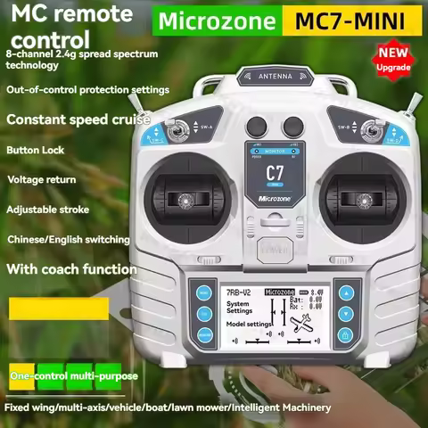 MC7 remote control mini 8-channel 2.4g drone receiver compatible with self-stabilizing fixed-wing 6c