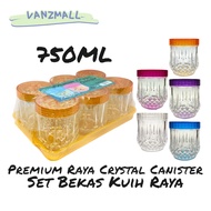 Vanz Set Bekas Kuih Raya, Sparkling Canister Set, Premium Cookies Canister , Cookies Container , Balang Kuih Raya