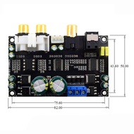 "สายออปติคอลสายโคแอกเชียลเครื่องปรับจูนเสียงชิป Cs4398 Cs8416 24Bit192Khz Spdif ไฟเบอร์ออฟติคัลแบบคู