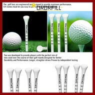 ORORFILL 100pcs White Striped Golf Tee, 69/83mm Digital Scale Golf Wood Tees, Professional Wooden Go