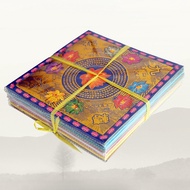 19 * 19 Nine-Color Nine-Turn Double-Sided Gold Color Stamping Gold Stamping Glass Lotus Gold Paper H