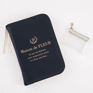 日本 Maison de FLEUR 雜誌附錄 黑色尼龍布 證件 文具 手帳