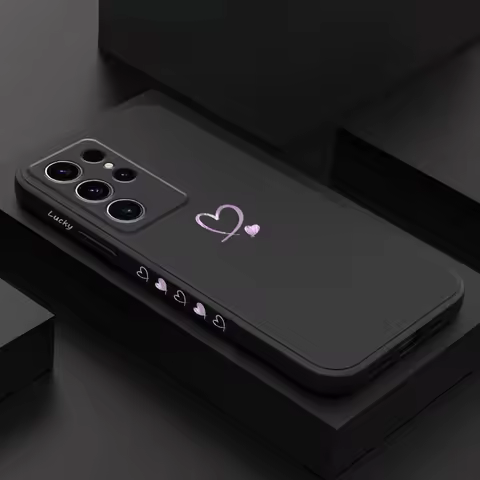 Purple Heart Phone Case For Samsung Galaxy S25 S24 S23 S22 S21 S20 Ultra Plus FE S10 S9 S10E Note 20