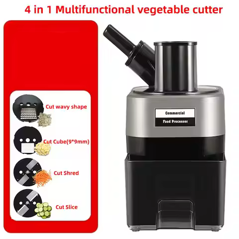 HomeWise K8700 4-in-1 Electric Multi-Function Vegetable Cutter Wavy Cubed Shredded Sliced Double fee