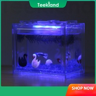 Teekland Aquarium Fish Tank Small Micro Landscape Turtle Fish Box Random Color