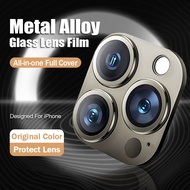 CrashStar Metal Alloy Full Cover Camera Lens Protector For iPhone 15 14 Pro Max Plus 13 12 11 Pro Max Mini Tempered Glass Lens Film Protective Film Screen Protector