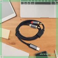 [ShiwakiffMY] Type-c to 2 RCA Cable Stable Connector Anti Interference RCA Y Splitter Cord Stereo Ca