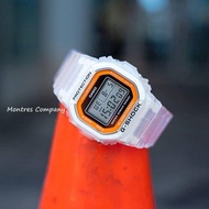 Montres Company 香港註冊公司 (33年老店) 卡西歐 CASIO G-Shock 透明錶帶 螢光橙白色 DW5600 DW5600LS DW5600LS7 DW-5600 DW-560