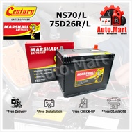 Bateri Kereta / Car Battery - Century Marshall - Maintenace Free - NS70/L - 75D26R/L