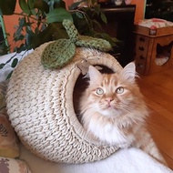 戶外貓屋鉤針寵物床貓沙發針織貓洞