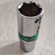MATA Long 22mm 22 mm 1/ 2" 6 PT Veloz Shock Socket Wrench