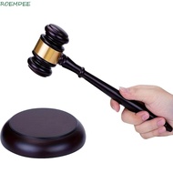 ROEMDEE Wooden Judge Hammer, High Quality Long Handle Wood Adjudgement Gavel, Exquisite with Sound B