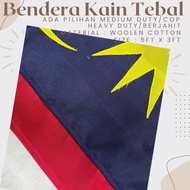 (HEAVY/MEDIUM DUTY) Bendera JAHIT/TIDAK BERJAHIT Malaysia/Negeri untuk tiang bendera pejabat Size: 3