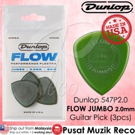 Dunlop 547P2.0 Flow Jumbo Grip Guitar Pick 2.00mm (3pcs) Pemetik Gitar Akustik Elektrik Bass