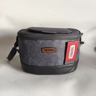 美國 THERMOS 黑灰色花紋帆布 保溫 斜咩袋