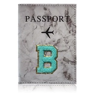 New Map Couple PU Passport Cover Letter Embroidery letter Travel Wedding Passport Cover