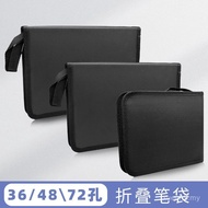 36/48/72 Lubang Pensel Warna Beg Lipat Lakaran Kotak Pensel Zip Beg Tangan Gulung Pensel Beg Simpana