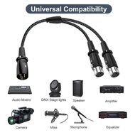 DOU Y Shaped XLRSplitter Cable 3Pin Male to 2XLR Female Connectors 50cm 19 68inch for Studio and Liv