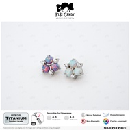 FiBiCandy ITL0340 Vamire Synthetic Opal ASTM F136 Implant Grade Titanium Earring